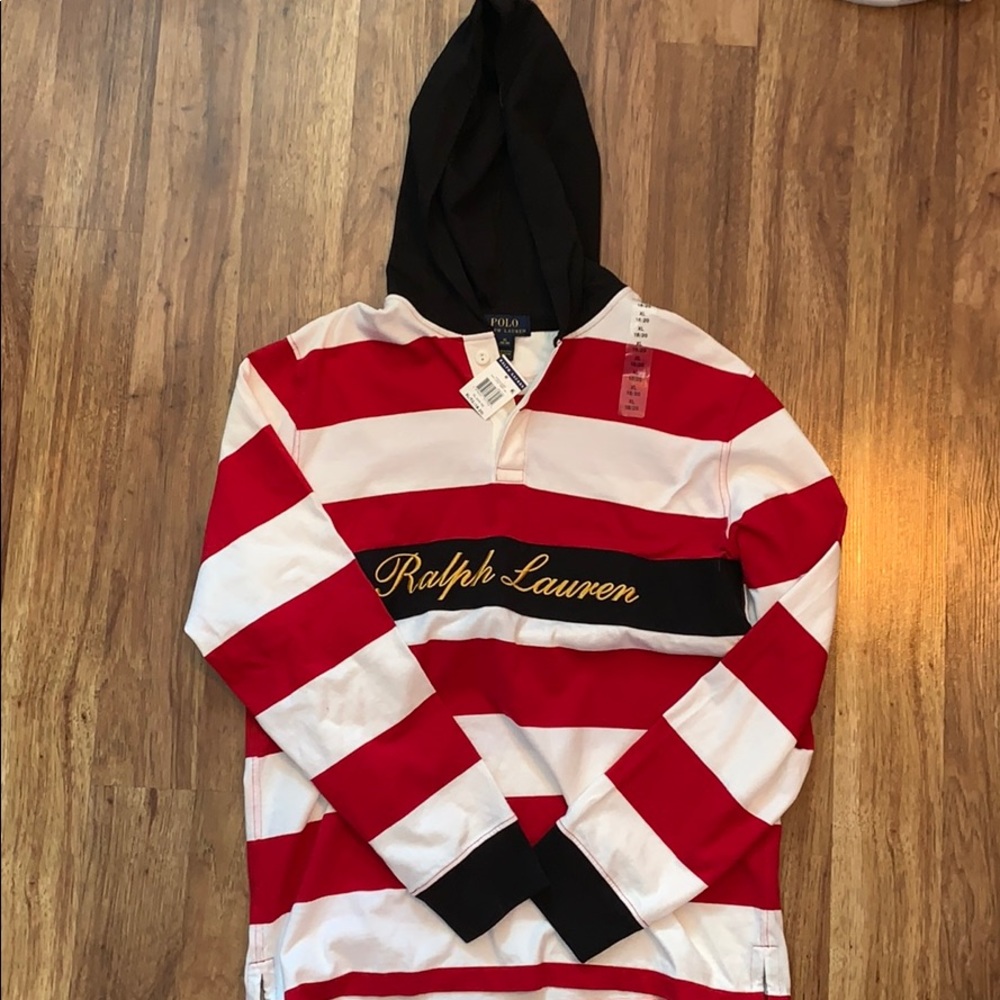 BRAND NEW RALPH LAUREN Boys XL Hooded Sweatshirt